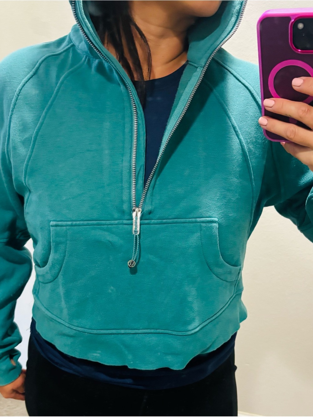 lululemon athletica Teal Half-Zip Hoodie